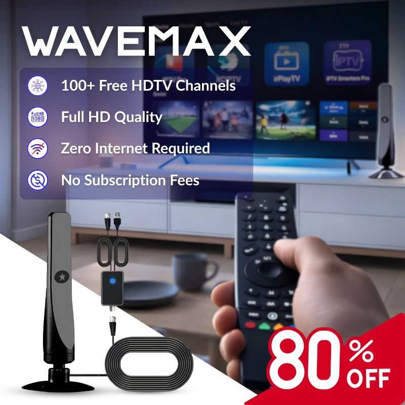 WaveMax - 100+ TV Channels, No Monthly Fees